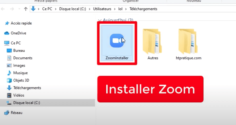 Etape 2 - Installation Zoom PC